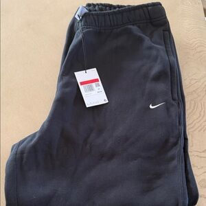 Nike Black Joggers with White Swoosh